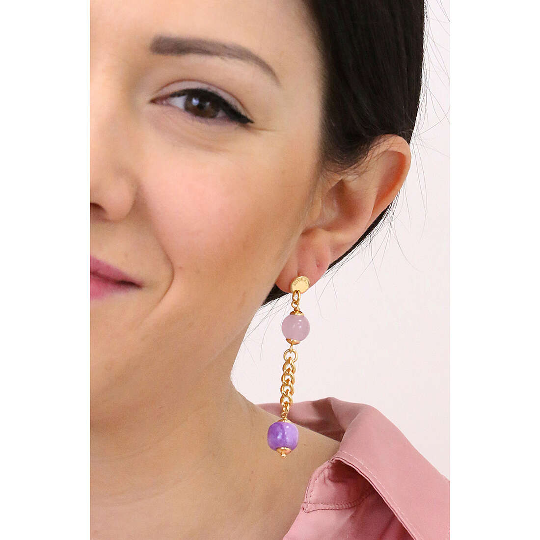 Sovrani earrings Cristal Magique woman J7790 wearing