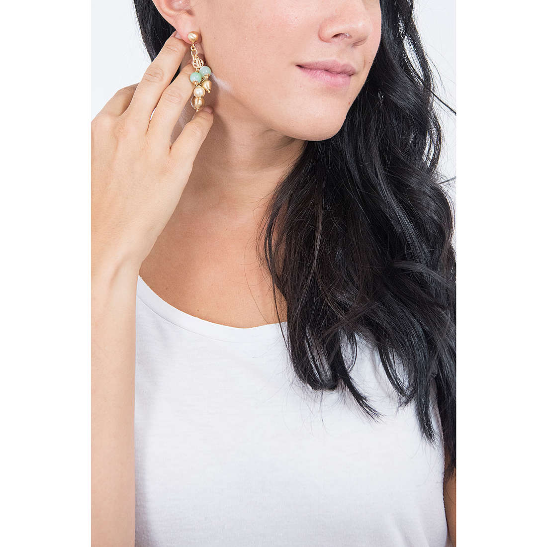 Boccadamo earrings Gemma woman XOR348D wearing