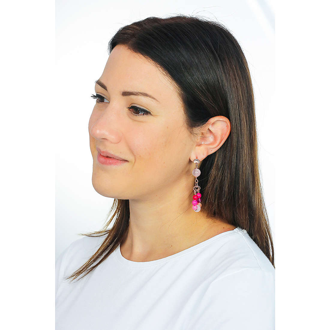 Sovrani earrings Cristal Magique woman J3665 wearing