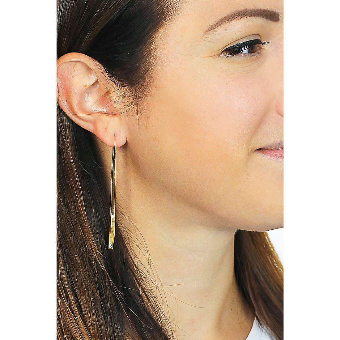 Breil earrings B Essential woman TJ3012 wearing