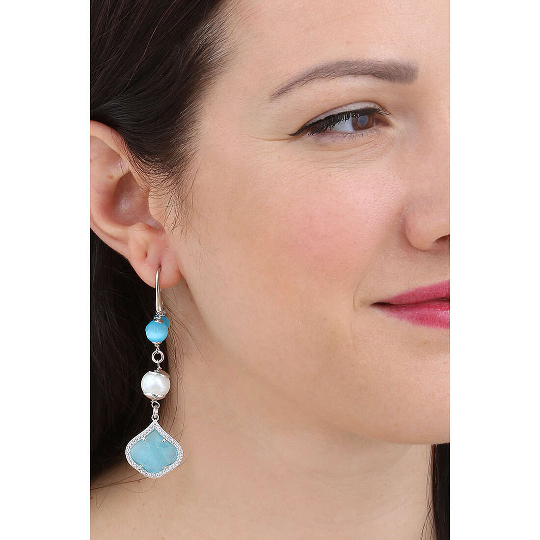 Ottaviani earrings woman 500252O wearing