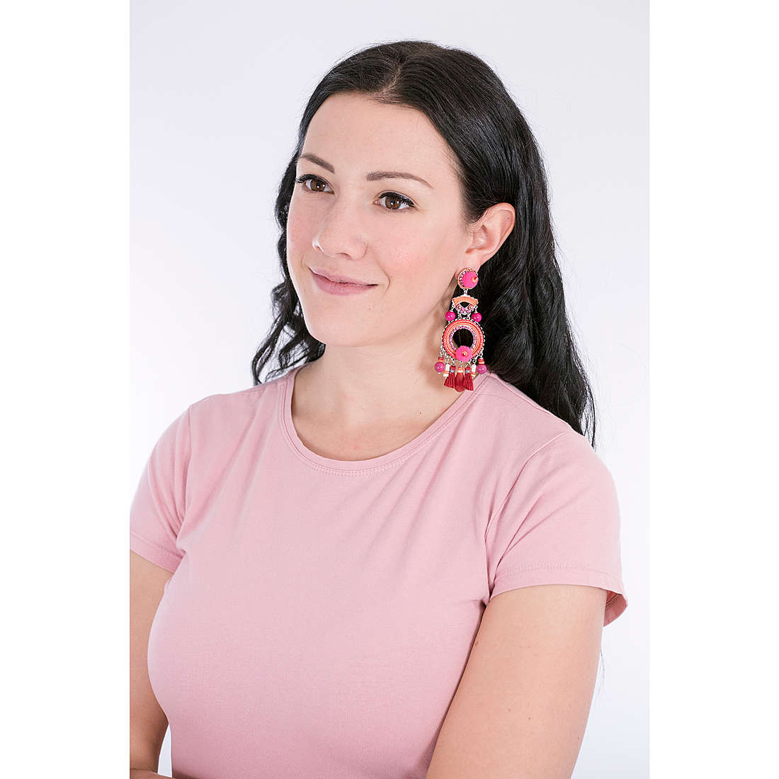 Ottaviani earrings woman 500281O wearing