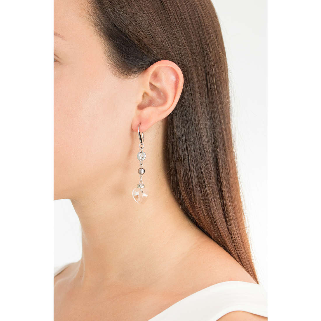 Luca Barra earrings woman LBOK333 wearing