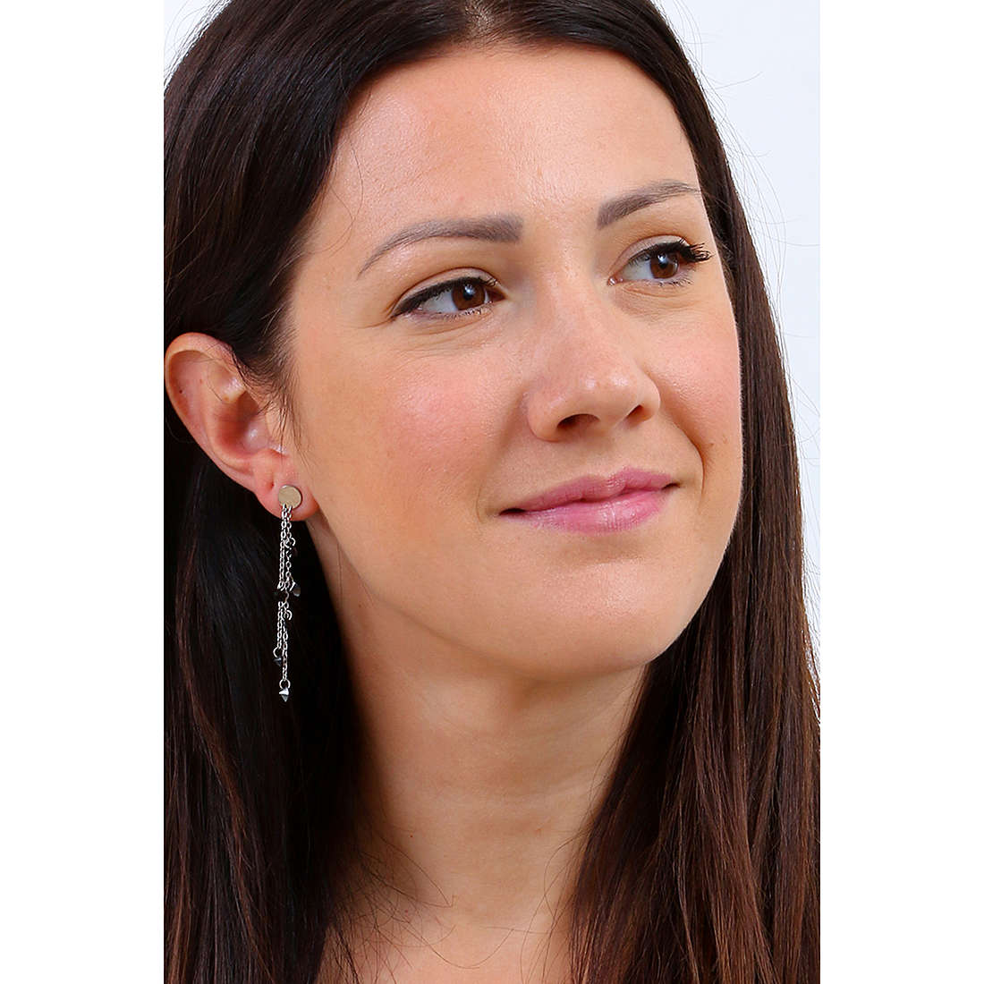 Luca Barra earrings woman OK1100 wearing