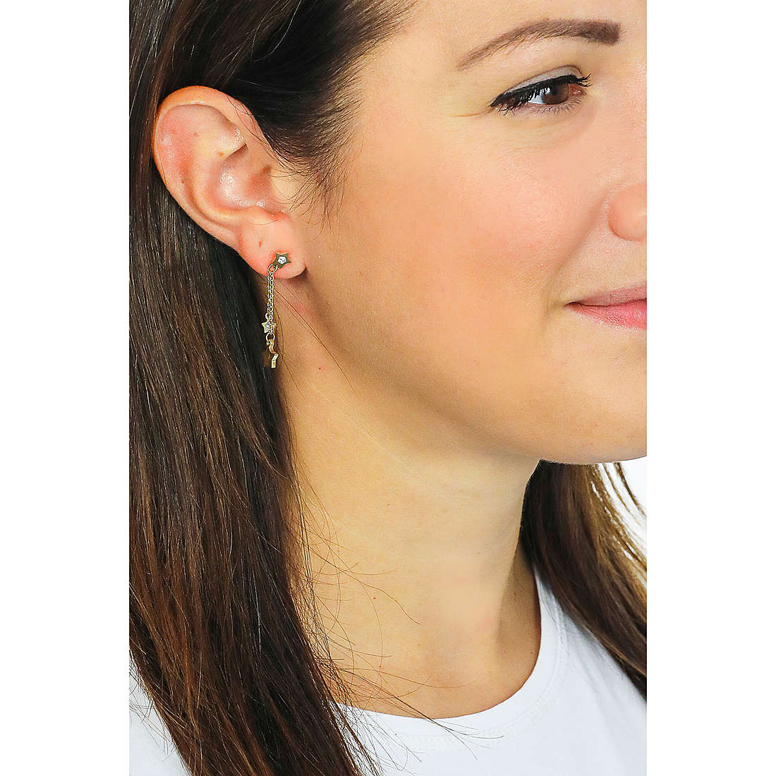 Luca Barra earrings woman OK1103 wearing