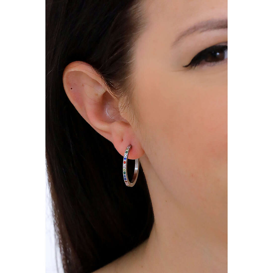 Luca Barra earrings woman OK1243 wearing