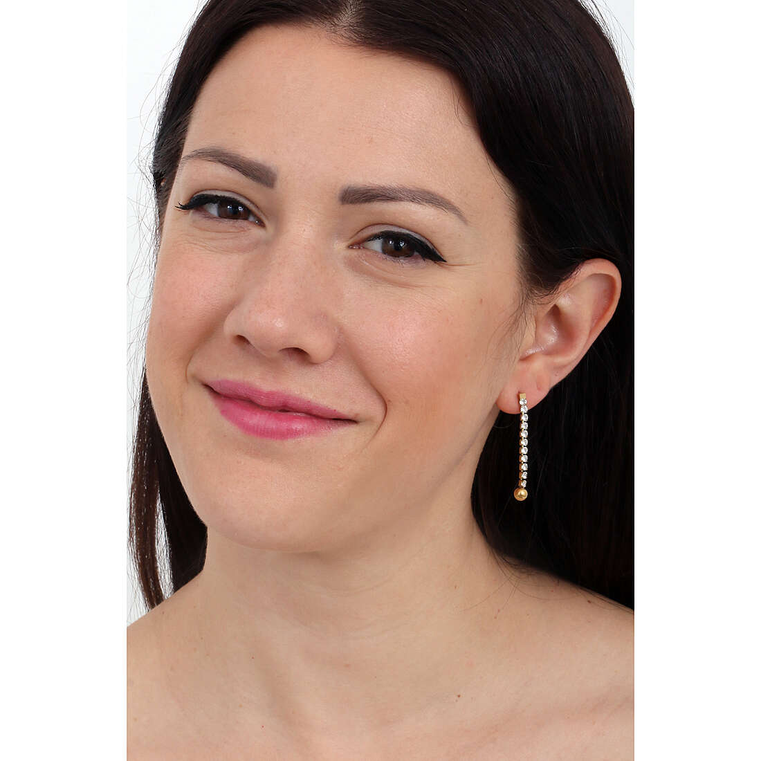 Luca Barra earrings woman OK1288 wearing