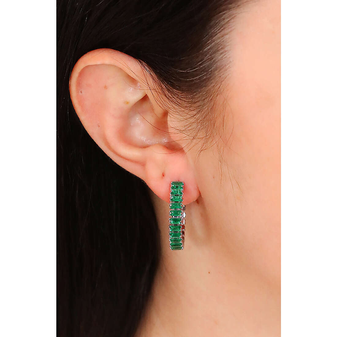 Luca Barra earrings woman OK1208 wearing