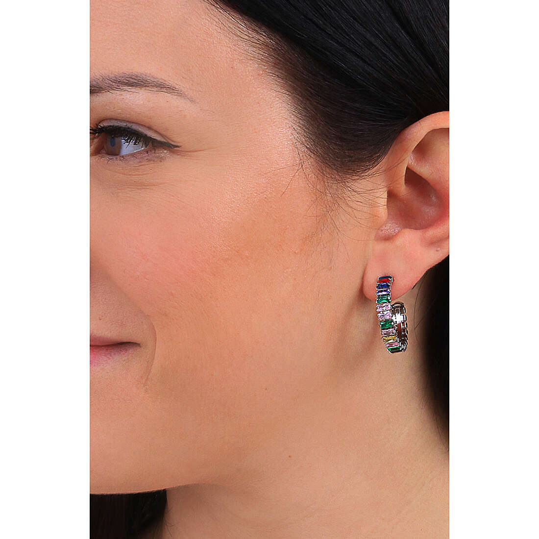 Luca Barra earrings woman OK1209 wearing