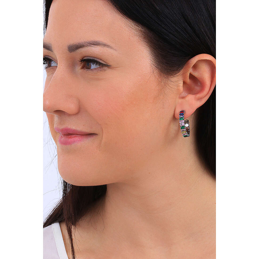 Luca Barra earrings woman OK1209 wearing