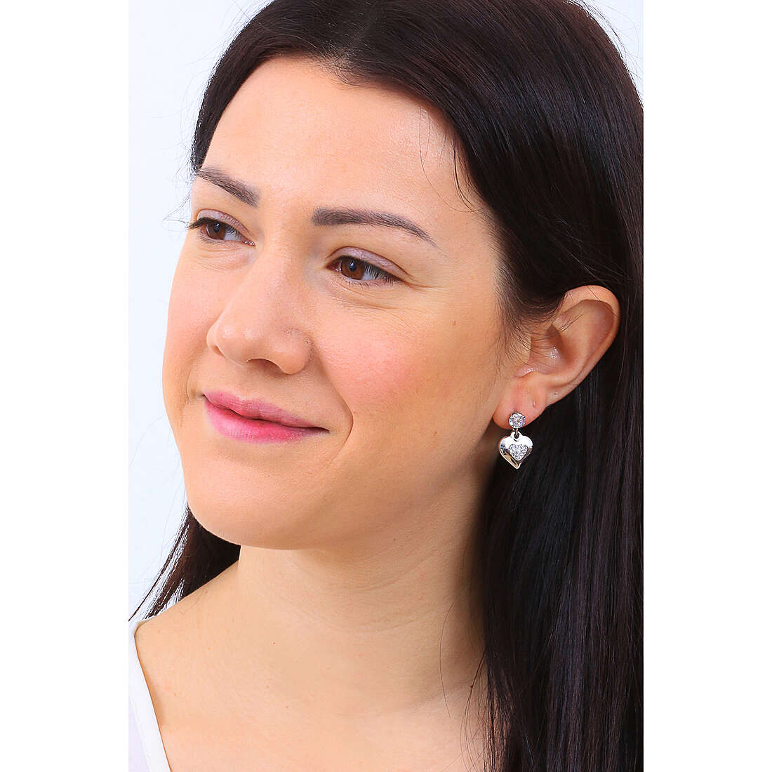Luca Barra earrings woman OK1192 wearing