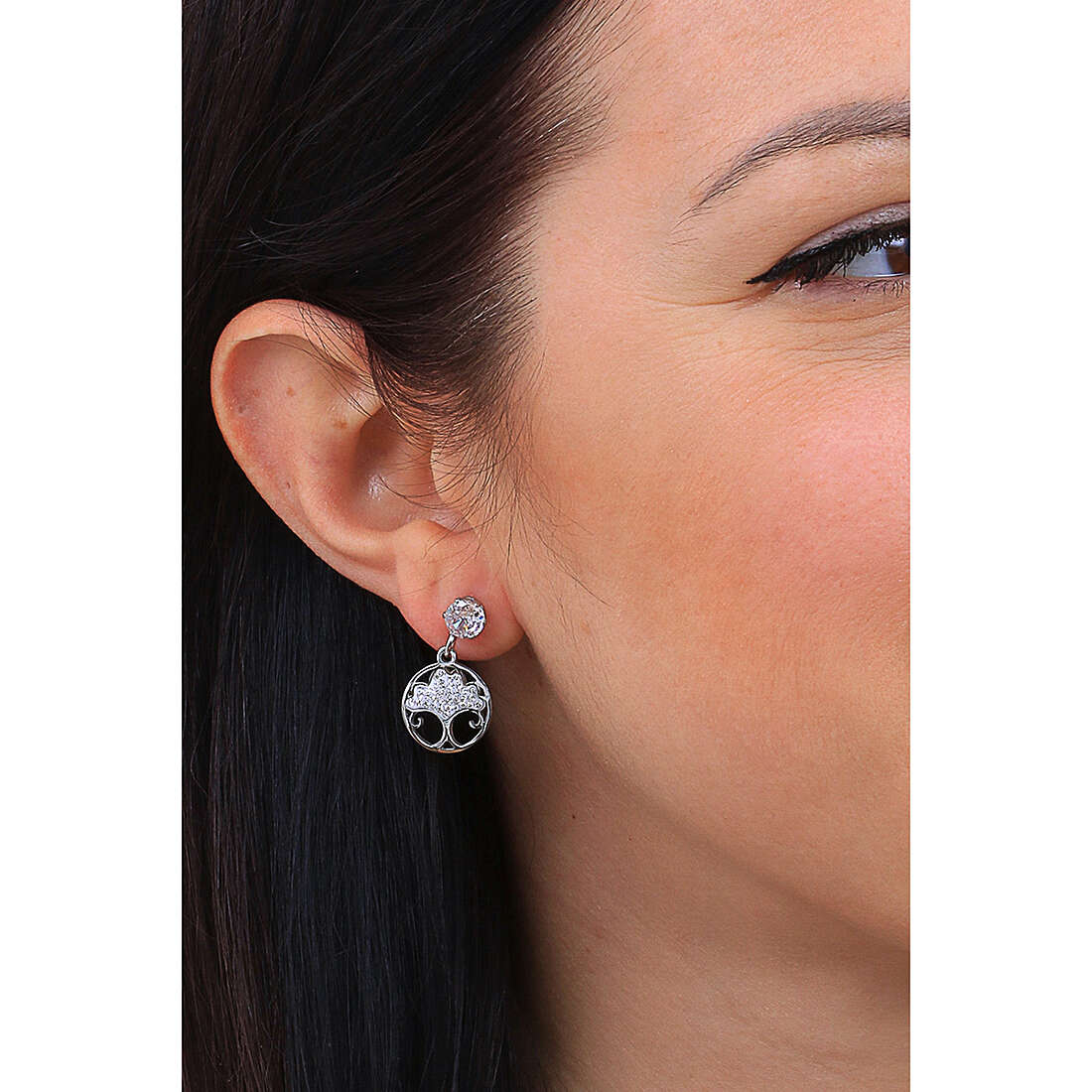 Luca Barra earrings woman OK1196 wearing