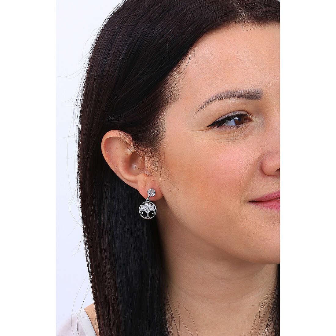 Luca Barra earrings woman OK1196 wearing