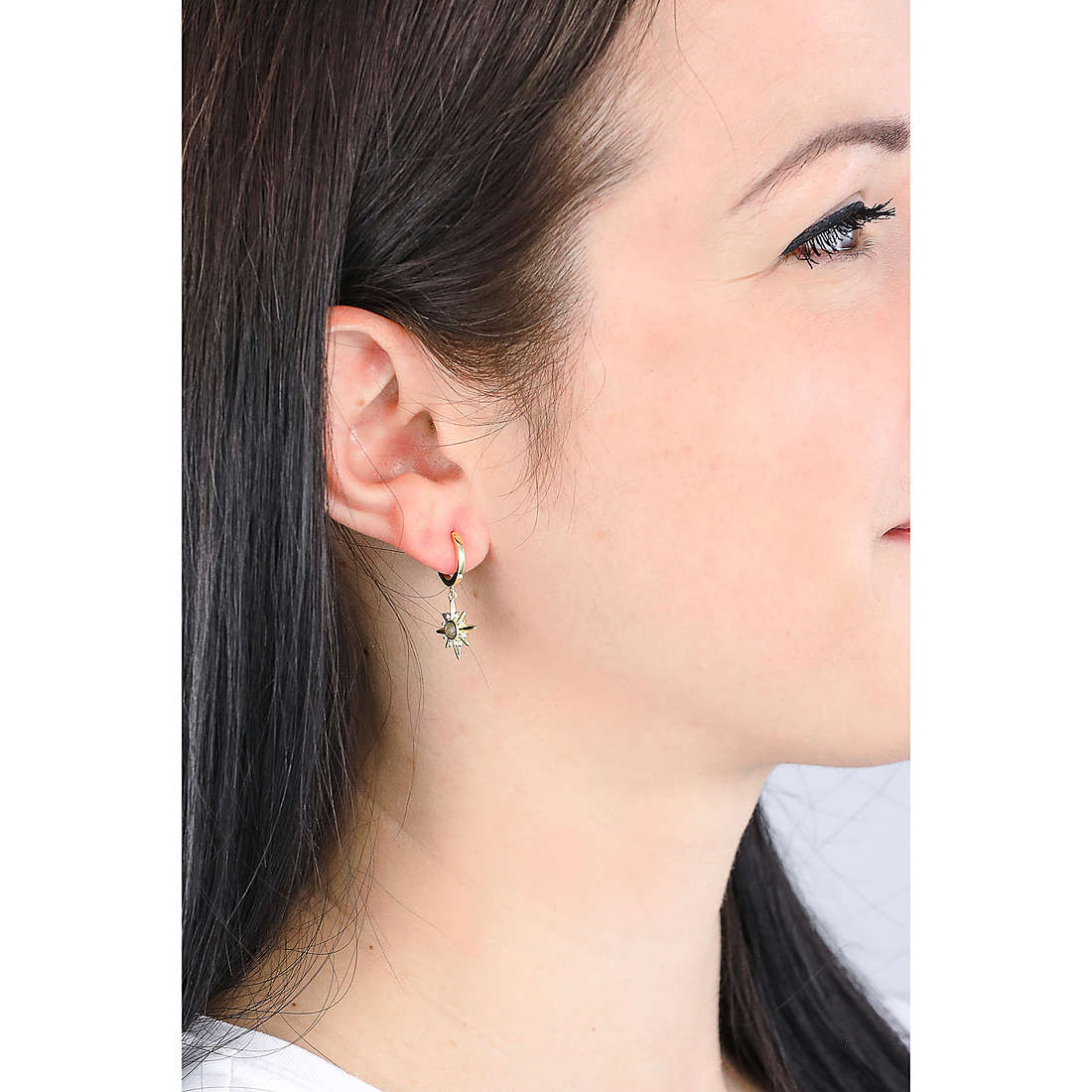 Ania Haie earrings Midnight Fever woman E026-04G wearing