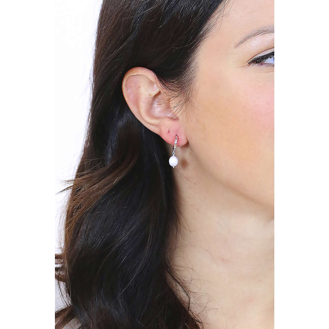 Ania Haie earrings Pearl Of Wisdom woman E019-02H wearing