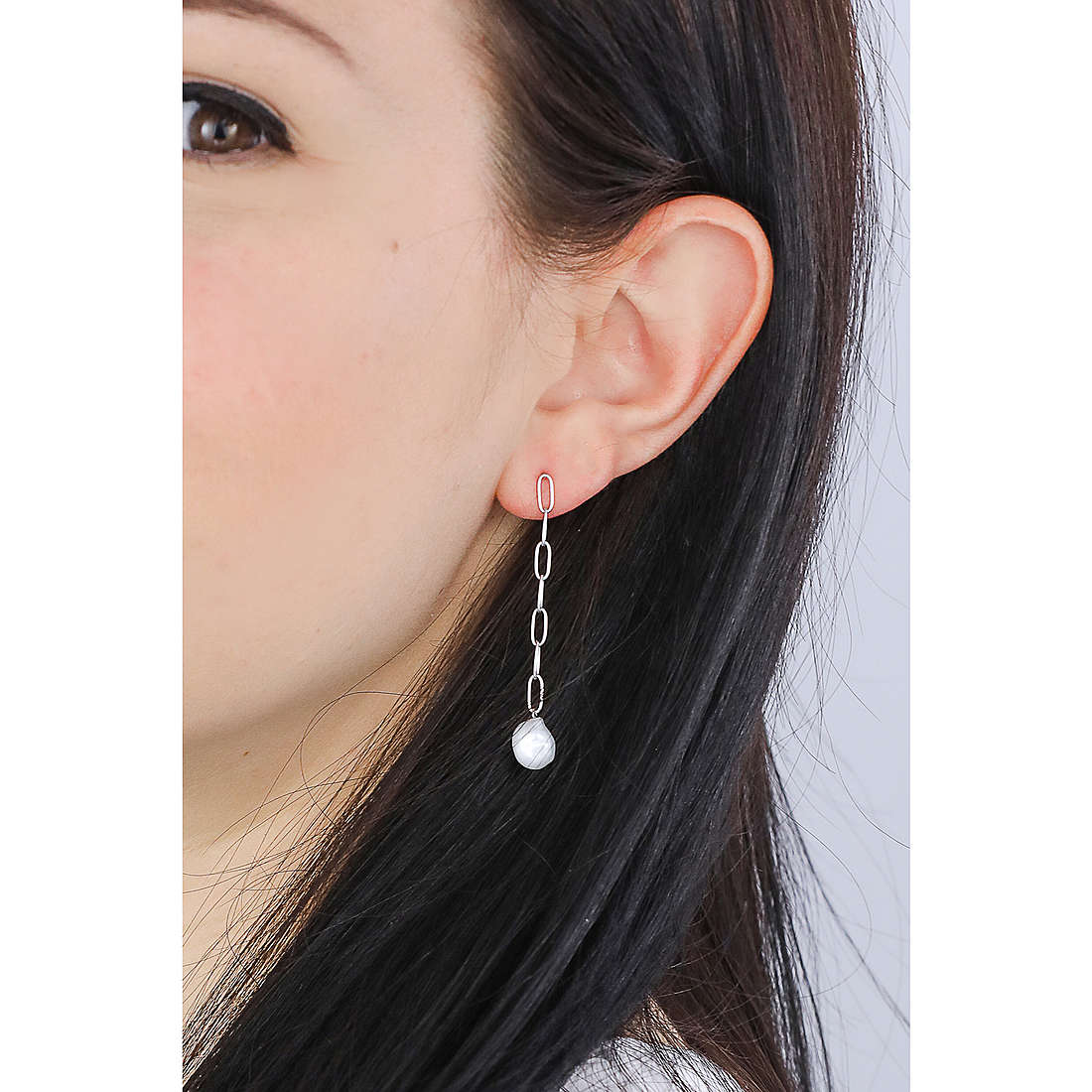 Ania Haie earrings Pearl Of Wisdom woman E019-05H wearing
