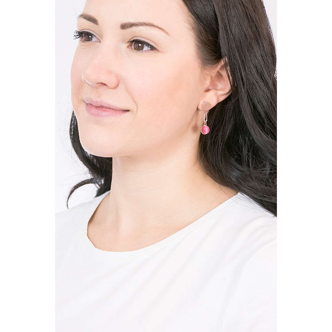 Boccadamo earrings emblema woman XOR519RS wearing