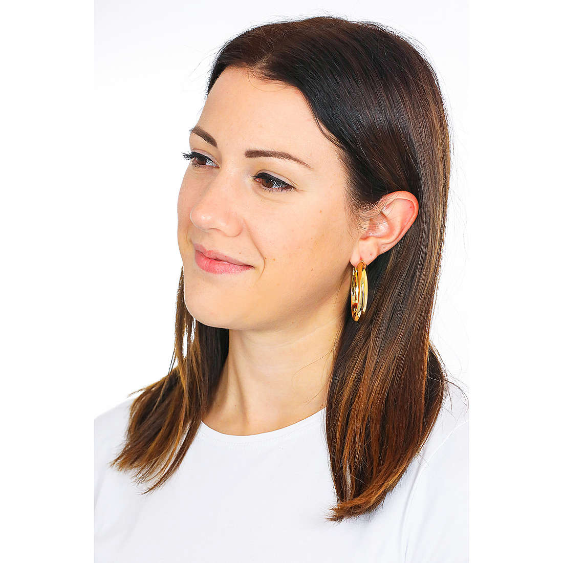 Breil earrings Join Up woman TJ3037 wearing