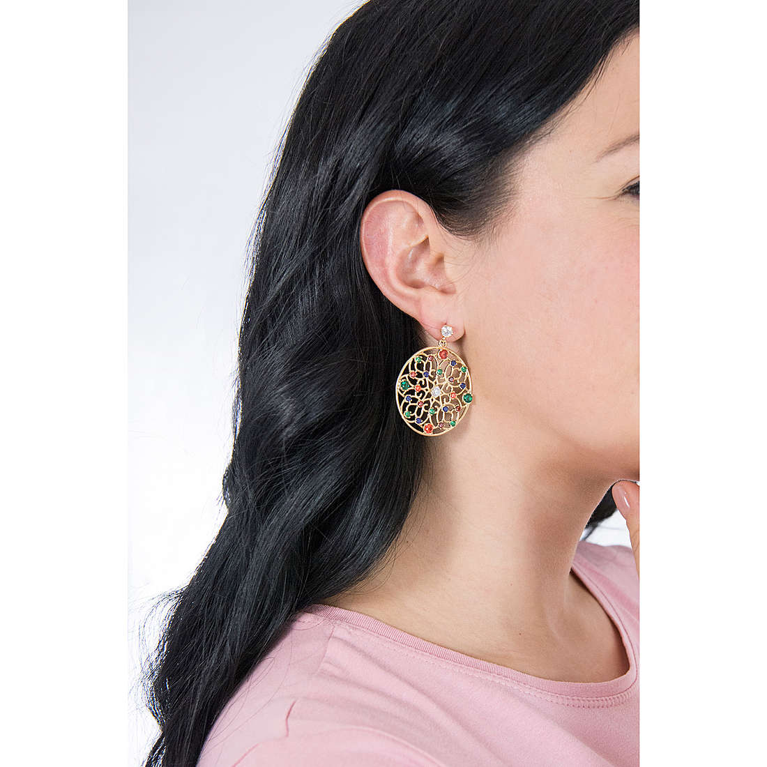 Brosway earrings Corinto woman BOI24 wearing