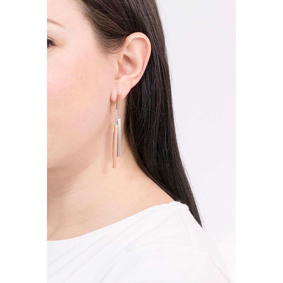 Calvin Klein earrings woman KJCTME200100 wearing