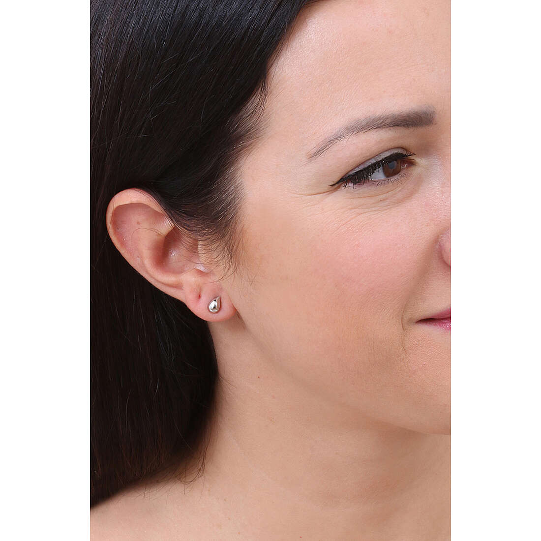 Calvin Klein earrings Sculptural woman 35000070 wearing