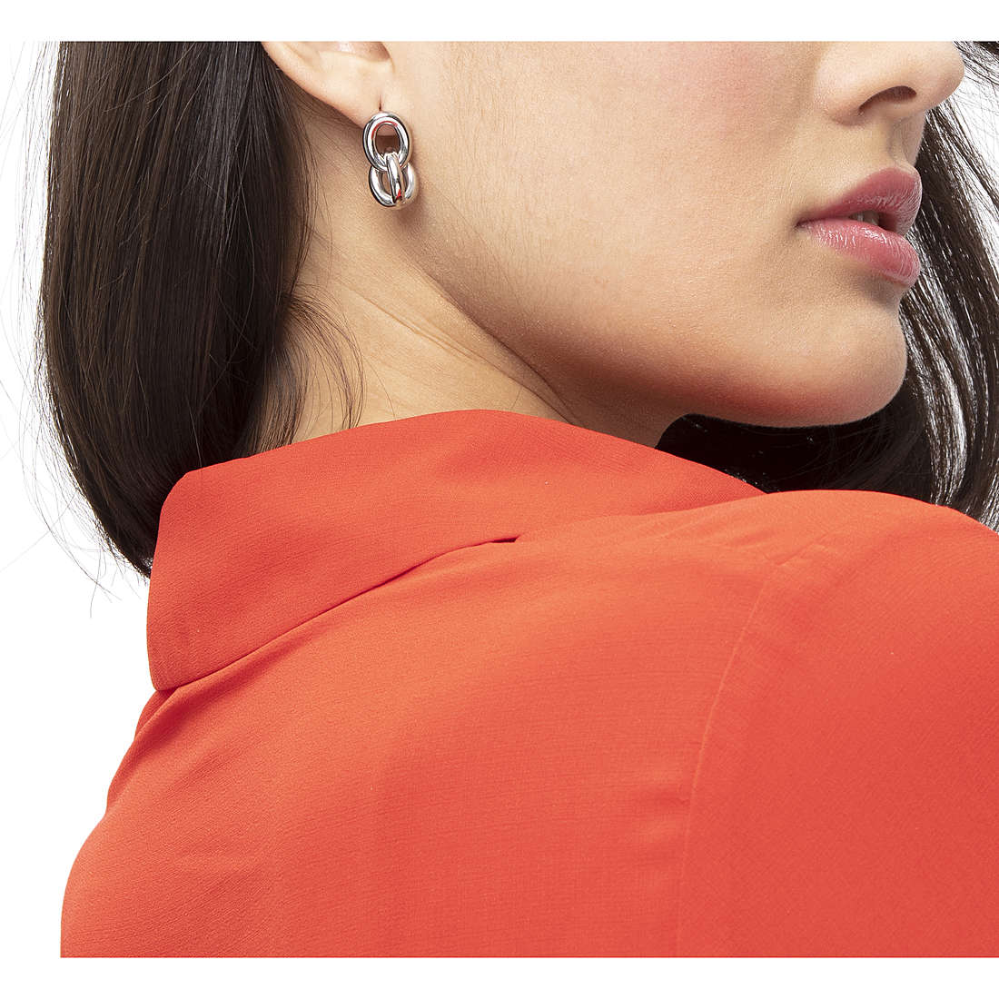 Calvin Klein earrings Statement woman KJALME000100 wearing