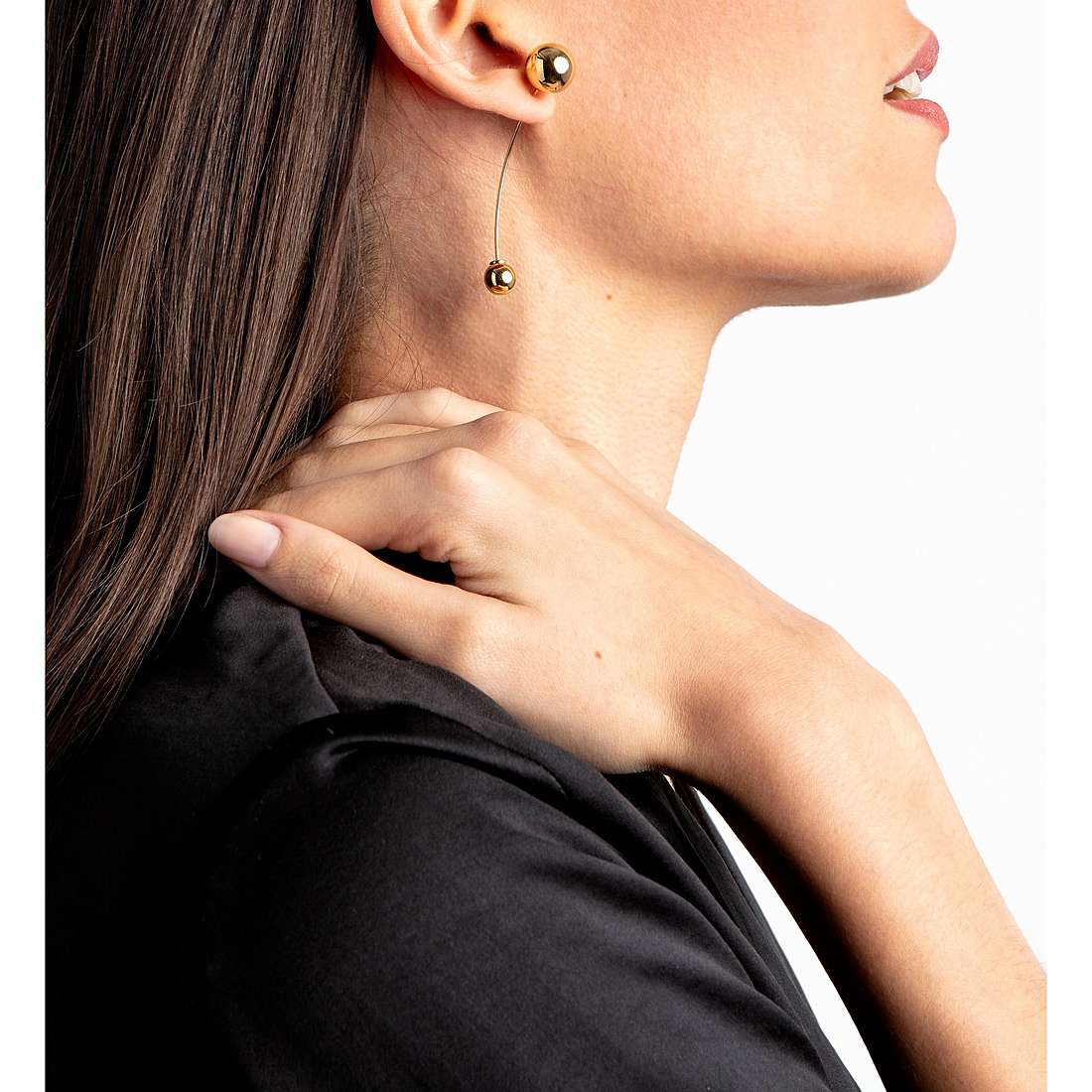 Calvin Klein earrings Unpaired woman KJ9VJE100300 wearing