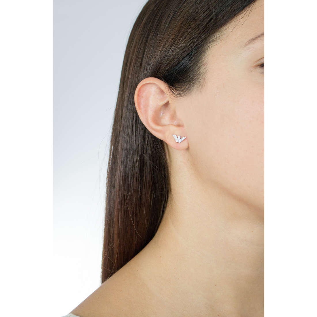 Emporio Armani earrings woman EG3027040 wearing