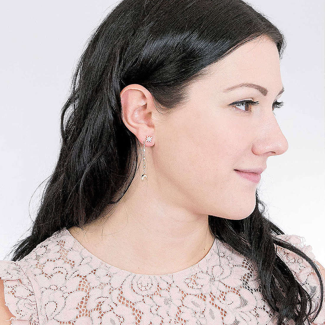 Emporio Armani earrings woman EG3397221 wearing