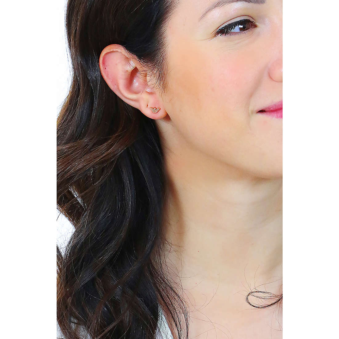 Emporio Armani earrings woman EG3505221 wearing