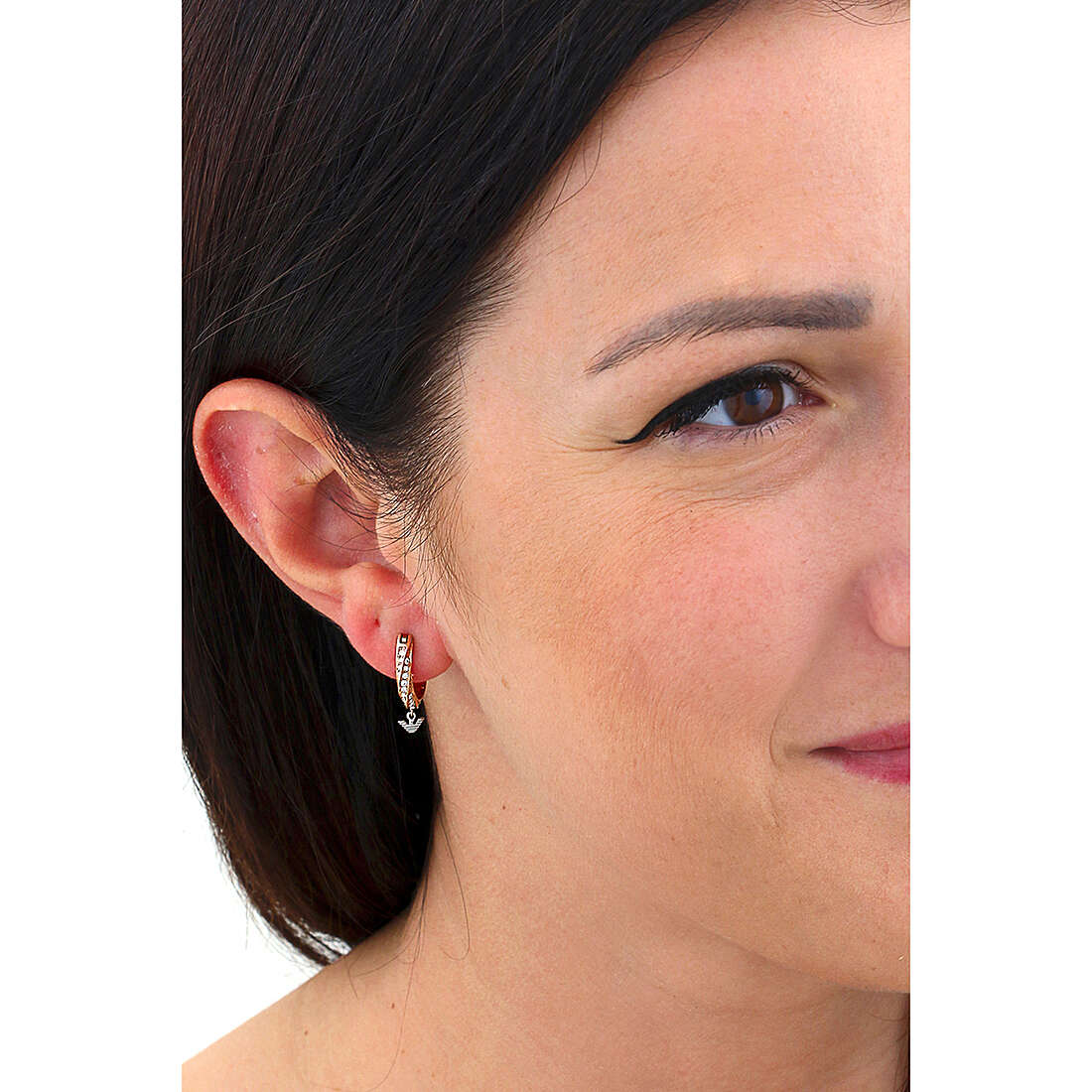 Emporio Armani earrings woman EGS3006221 wearing