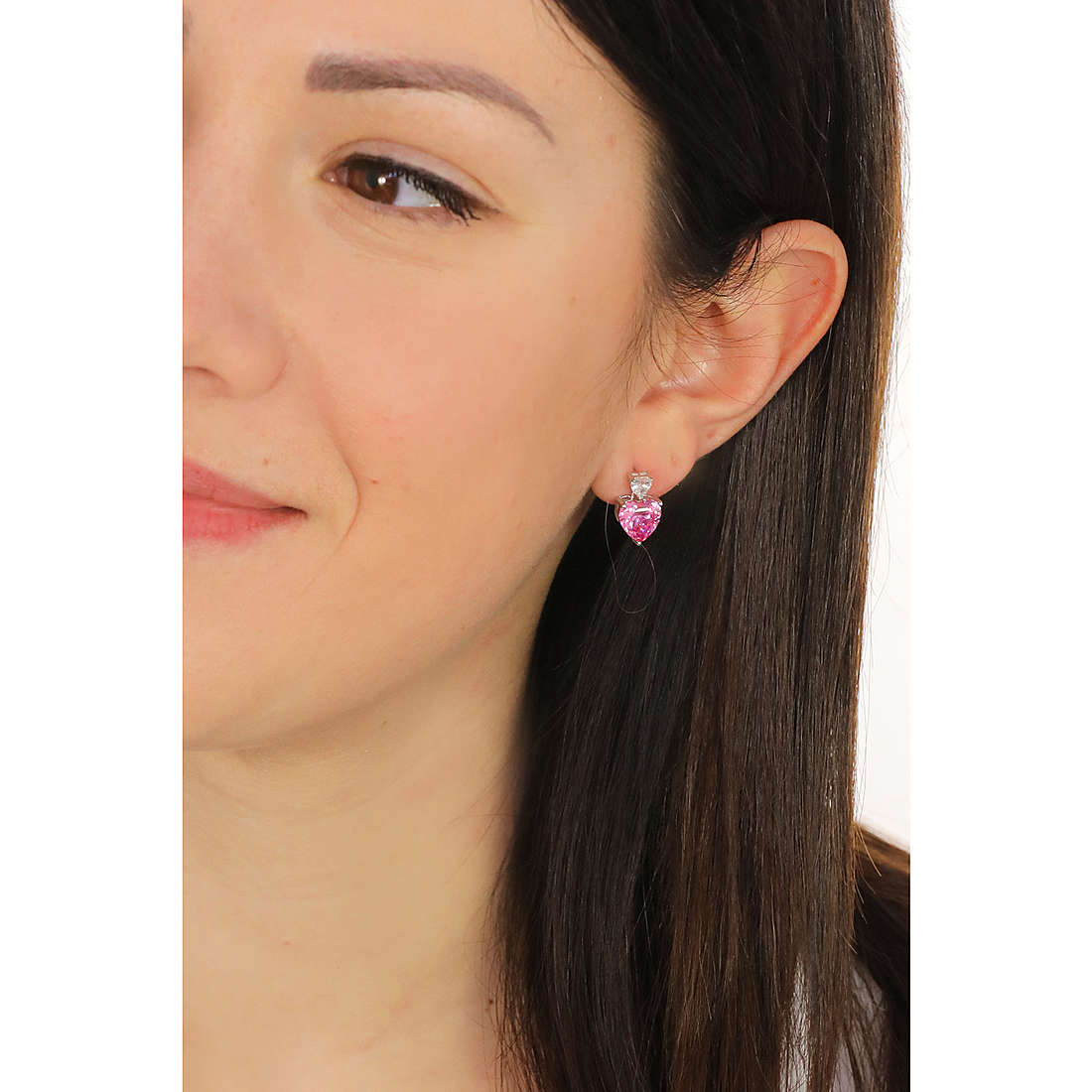 GioiaPura earrings Amore Eterno woman INS029OR064RHLP wearing