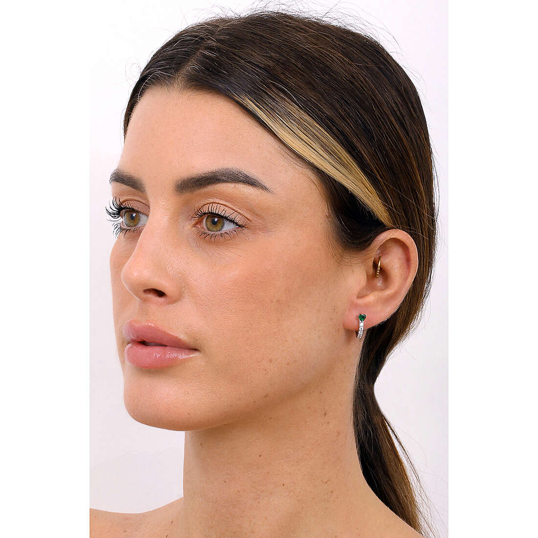 GioiaPura earrings Amore Eterno woman INS058OR141RHVE wearing