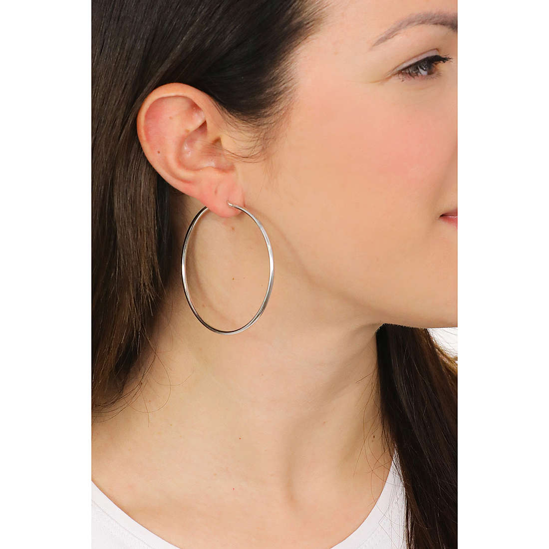 GioiaPura earrings Fili d'argento woman 60403-00-50 wearing