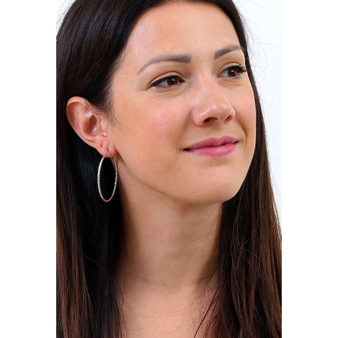 GioiaPura earrings Fili d'argento woman 60415-00-43 wearing