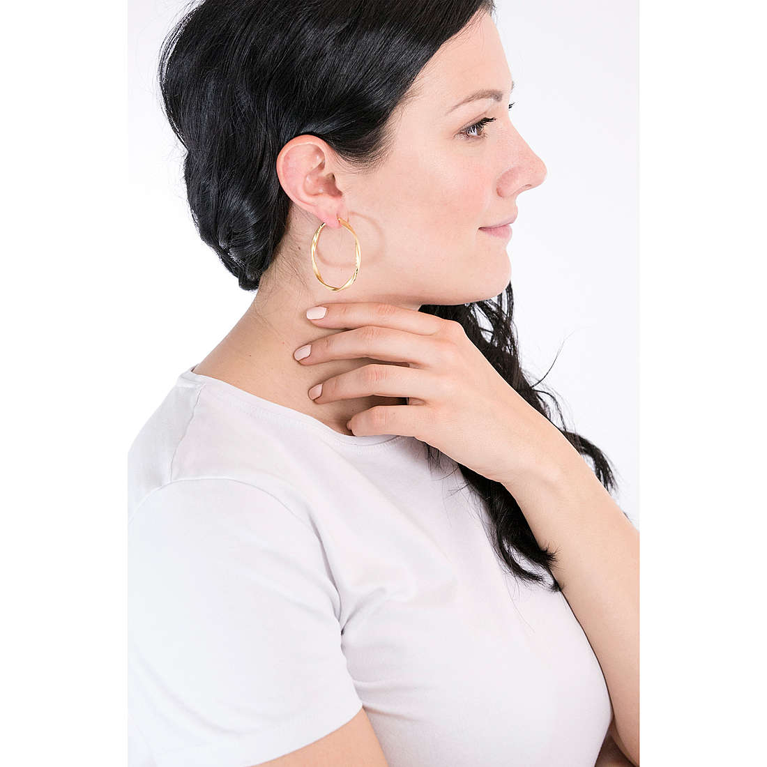 GioiaPura earrings Fili d'argento woman GYOARW0319-4 wearing