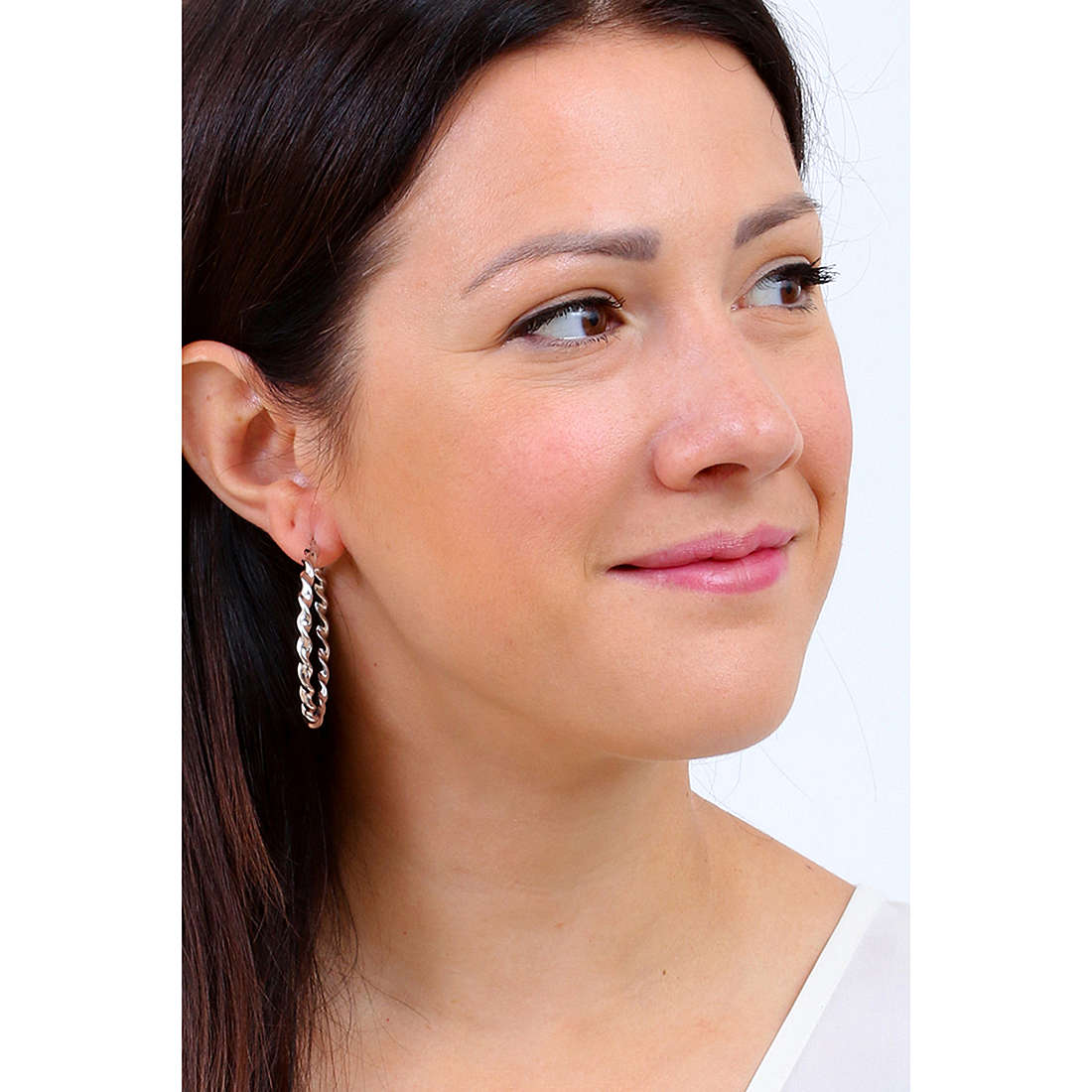 GioiaPura earrings Fili d'argento woman GYOARW0401-4 wearing