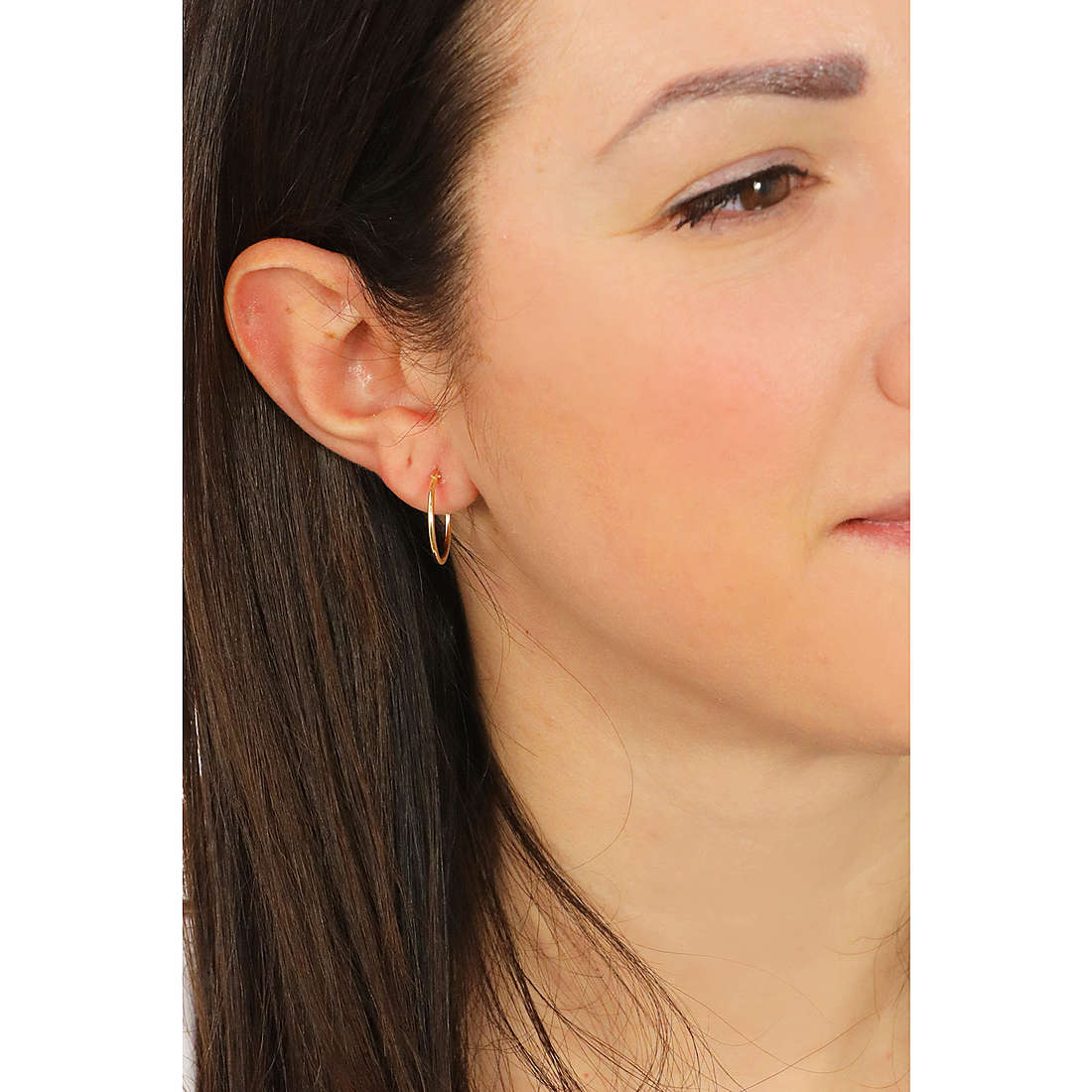 GioiaPura earrings Fili d'argento woman GYOARW0537-1.5 wearing