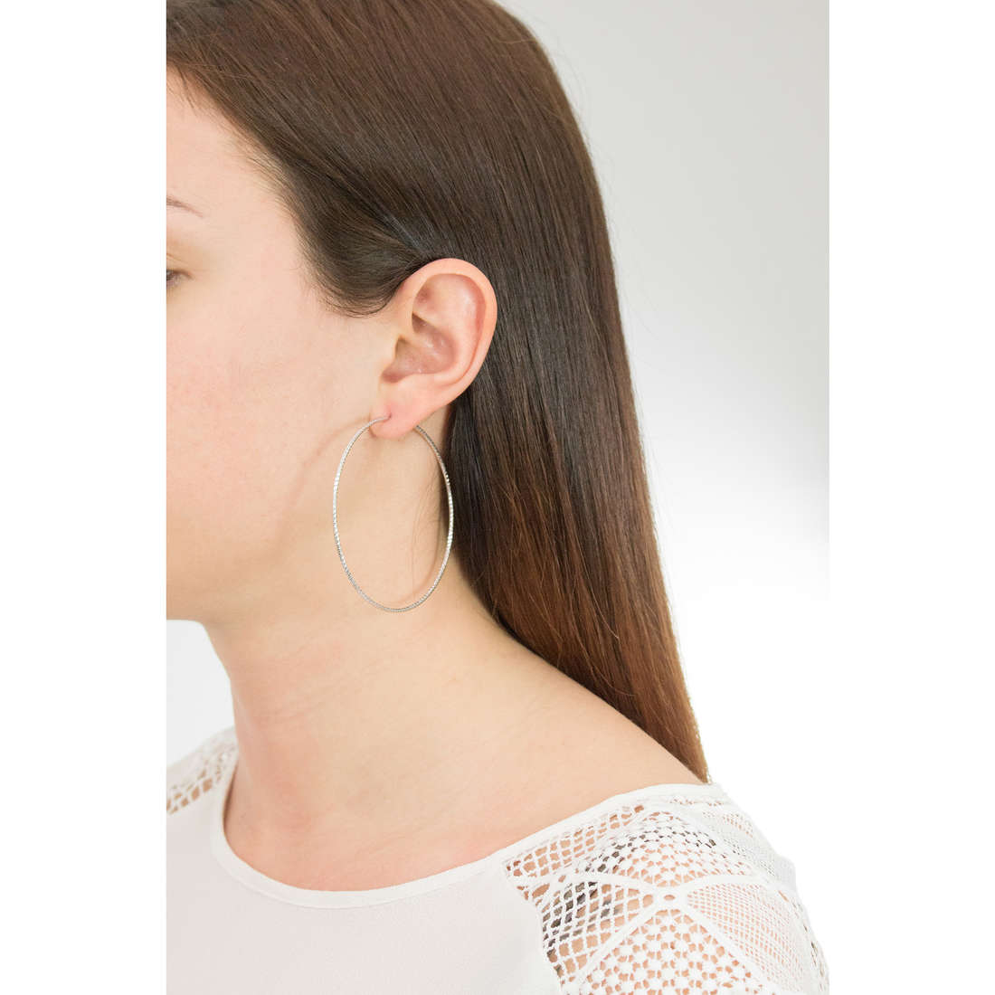 GioiaPura earrings Fili d'argento woman WOC00138ES wearing