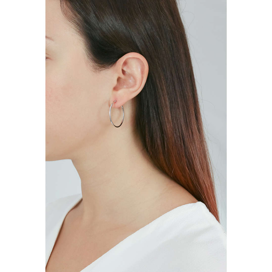 GioiaPura earrings Fili d'argento woman WOC00245ES wearing