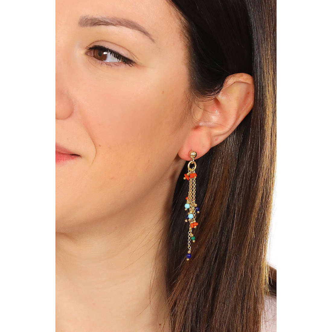 GioiaPura earrings woman GYOARP0411-G wearing