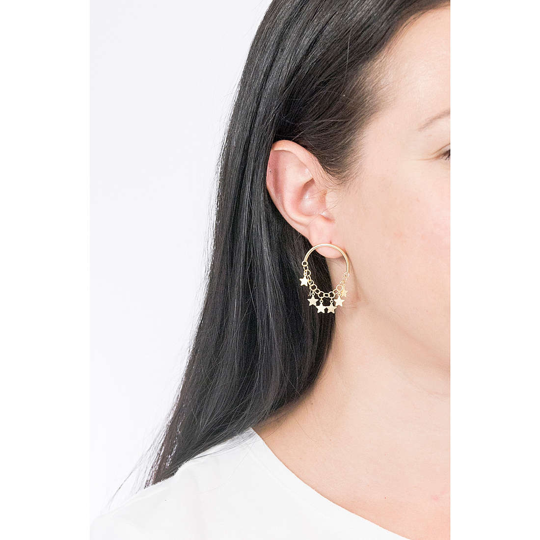GioiaPura earrings woman GYOARW0436-G wearing