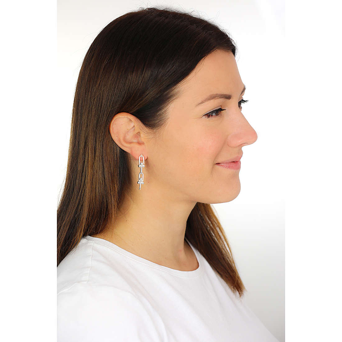 GioiaPura earrings woman GYOARW0559-AG wearing
