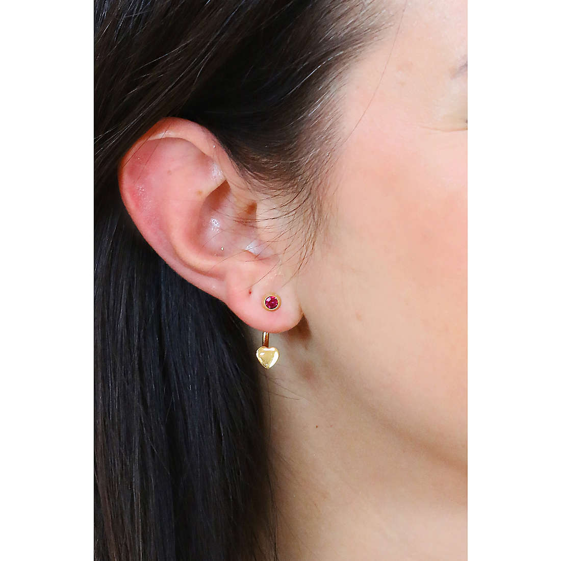 GioiaPura earrings woman GYOARW0595-GRE wearing