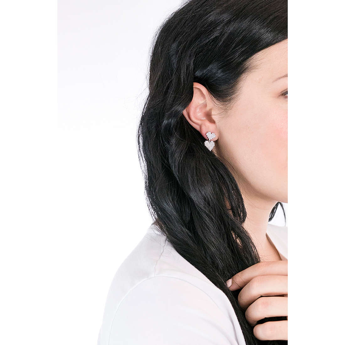 GioiaPura earrings woman GYOARZ0507-W wearing