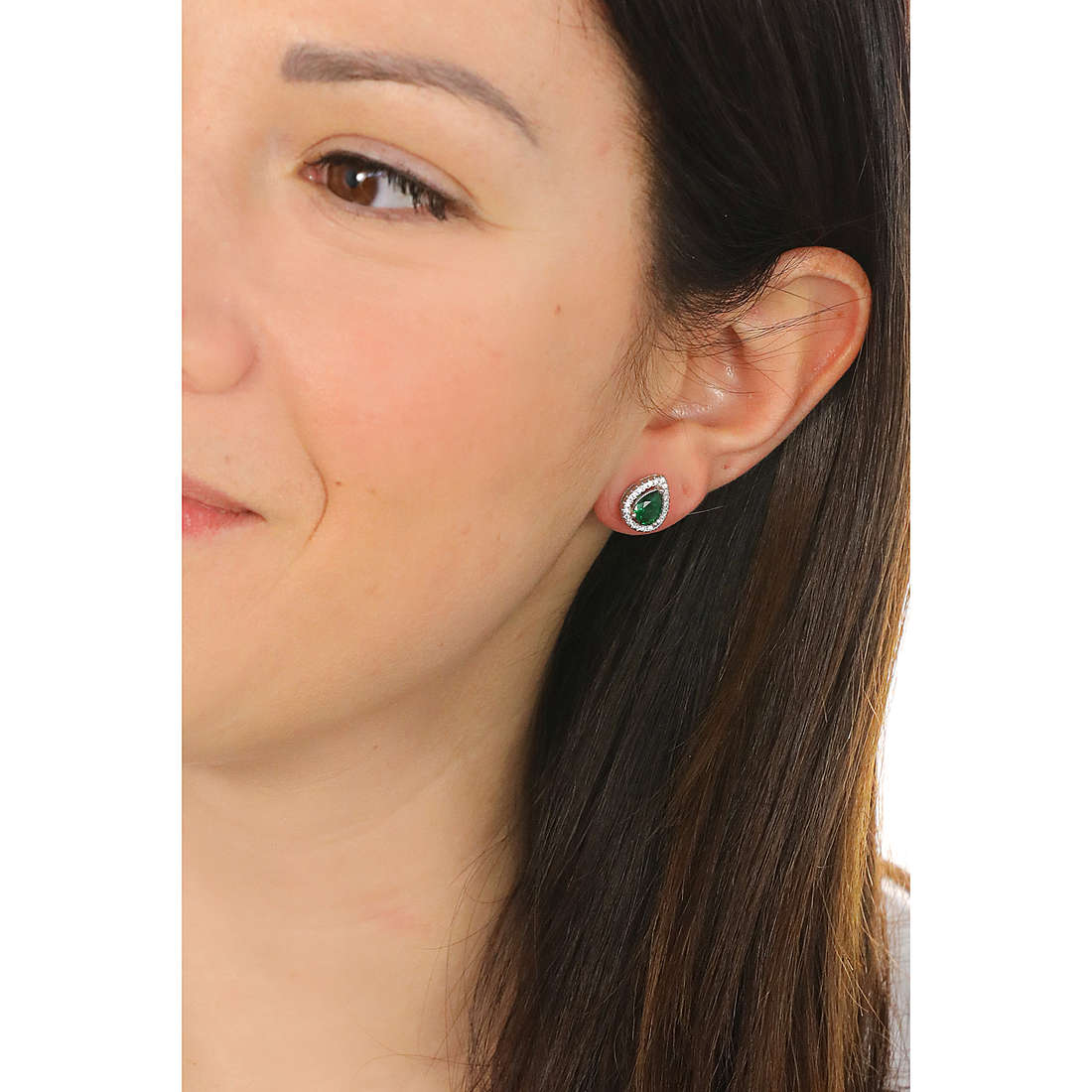 GioiaPura earrings woman INS017OR001RHVE wearing