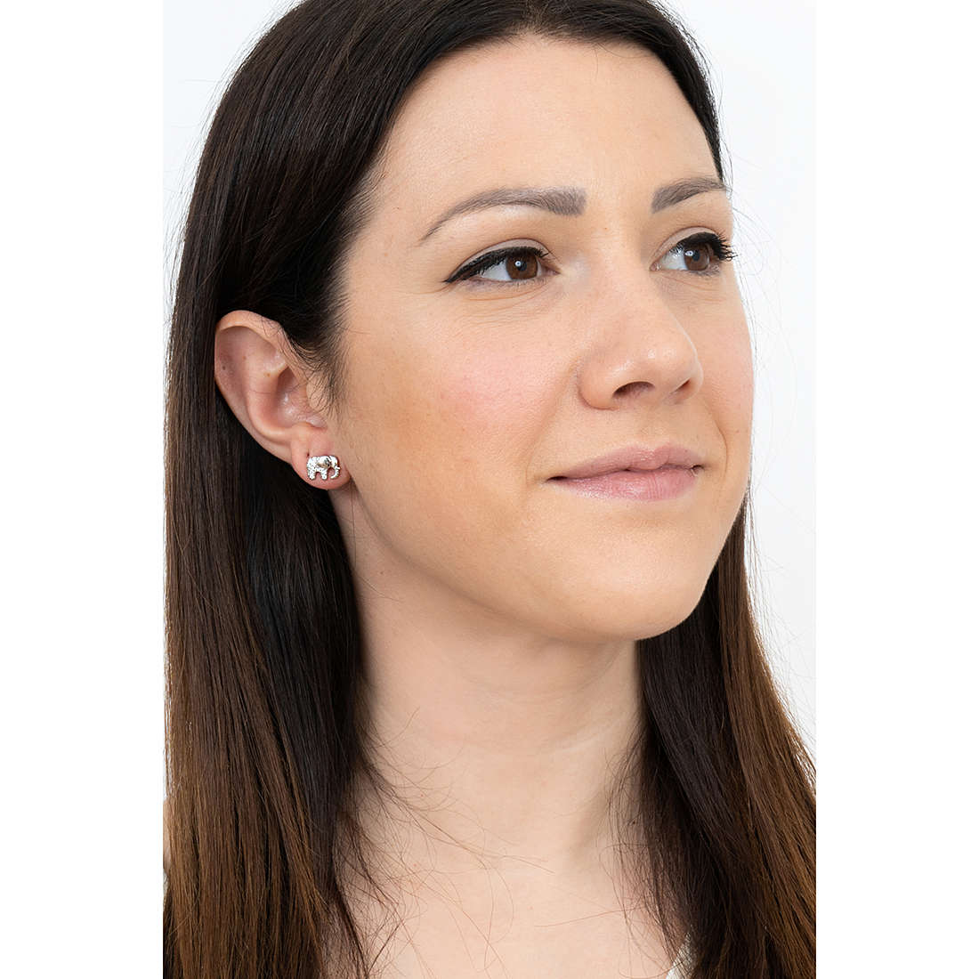 GioiaPura earrings woman INS023OR014RHWH wearing