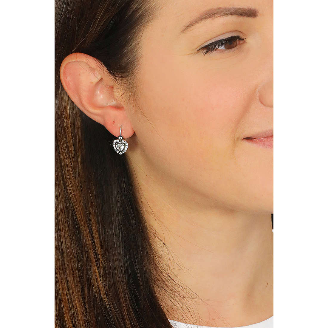 GioiaPura earrings woman INS028OR1057RHNE wearing