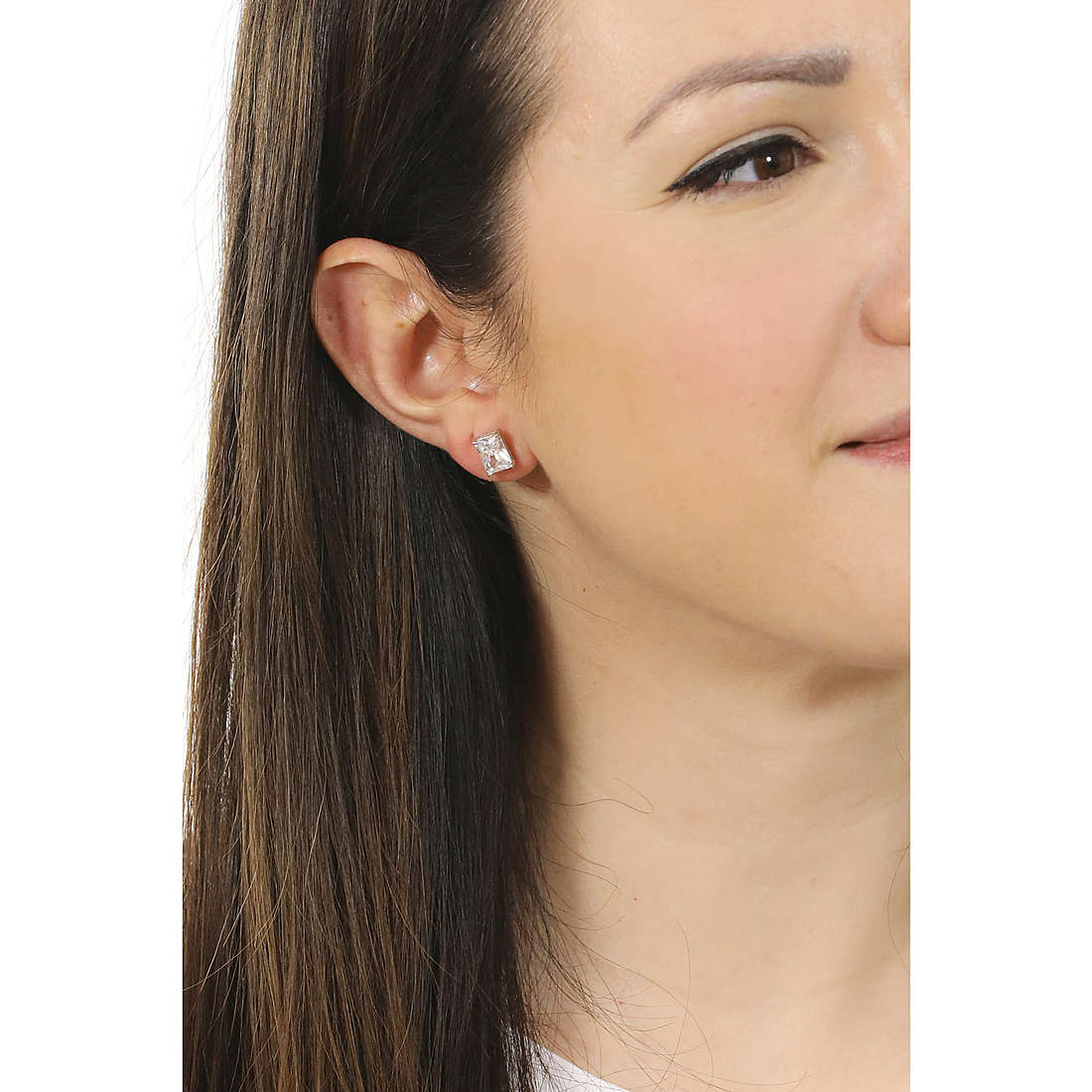 GioiaPura earrings woman INS028OR1065RHWH wearing