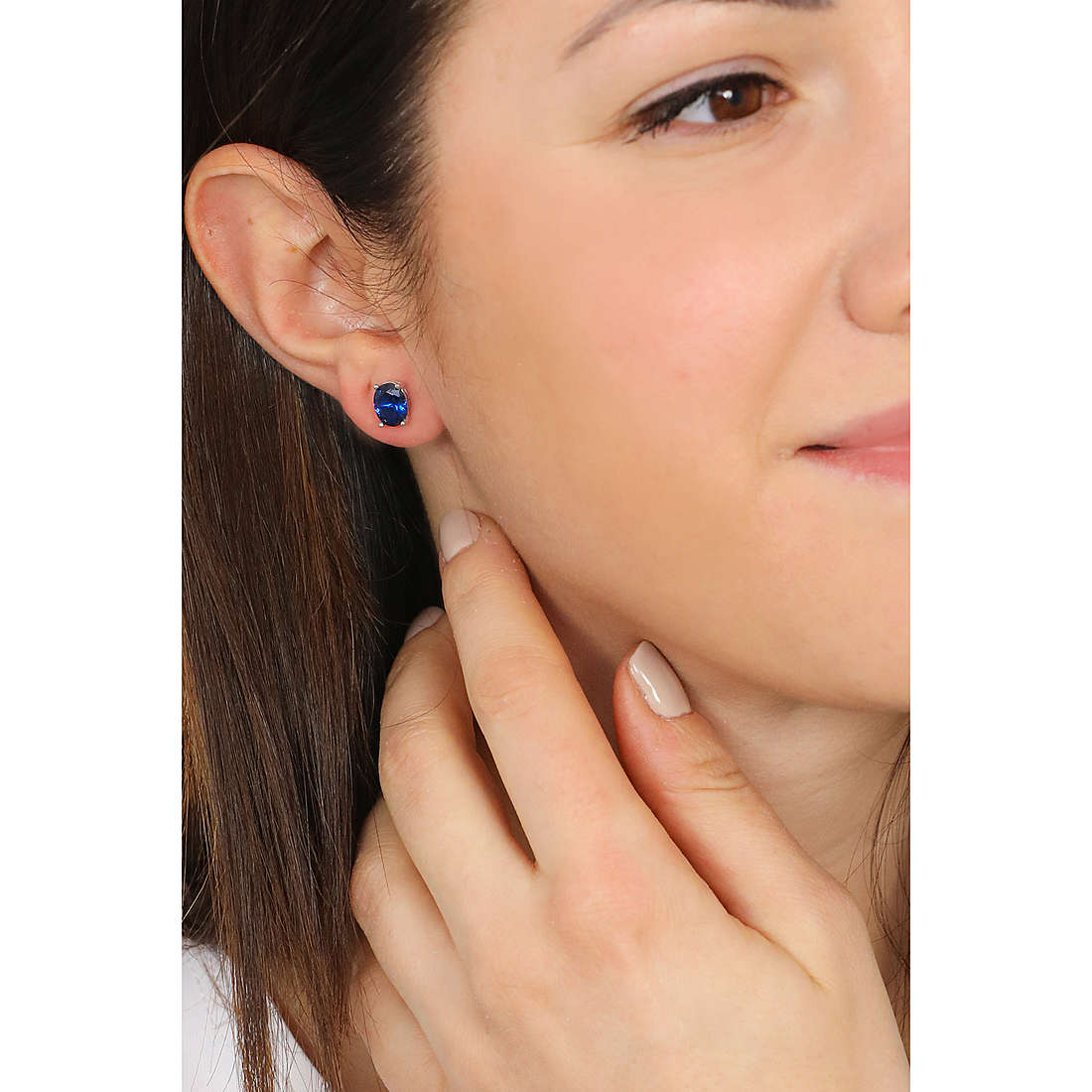 GioiaPura earrings woman INS028OR1067RHBL wearing
